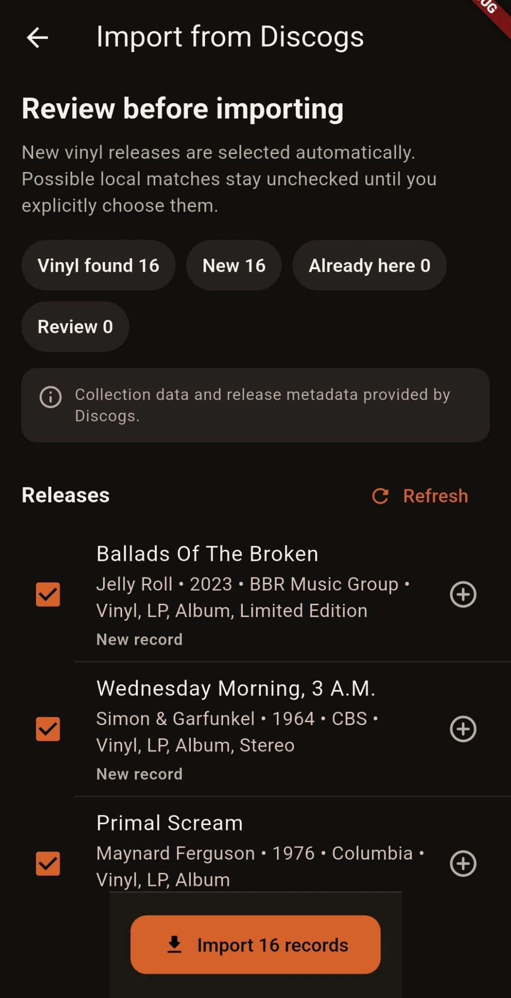 Groovefolio review before Discogs collection import